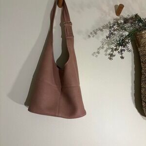 Blush PINK Faux Leather Hobo Bag